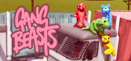 Gang Beasts—gelatinous characters brawling on a moving truck