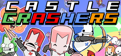 Castle Crashers—four cartoon knights charging into battle