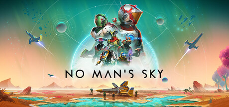 No Man’s Sky explorers and starship